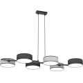 Cable pendant light DRUMZ 6xE14/10W/230V black/grey